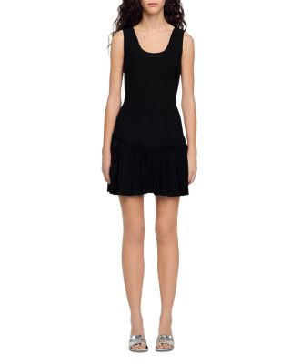 Short Knit Dress with Ruffle