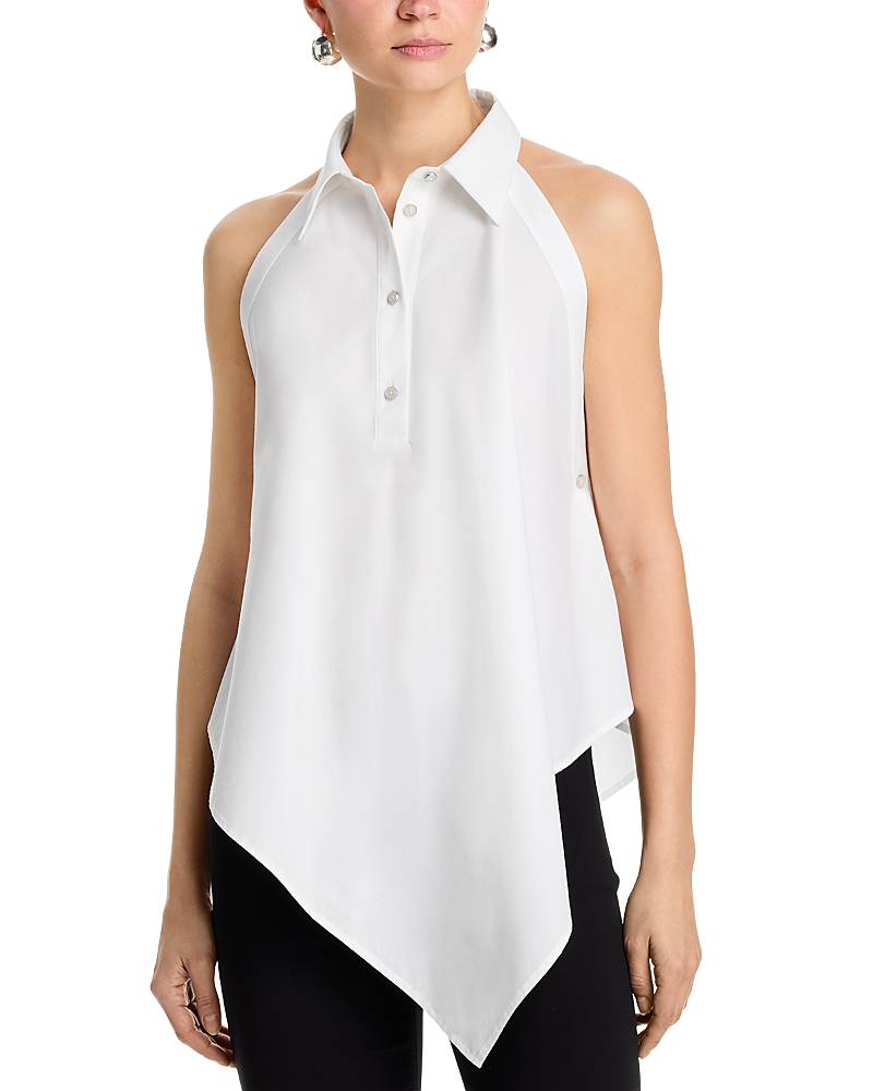 Helmut Lang Collared Scarf Top