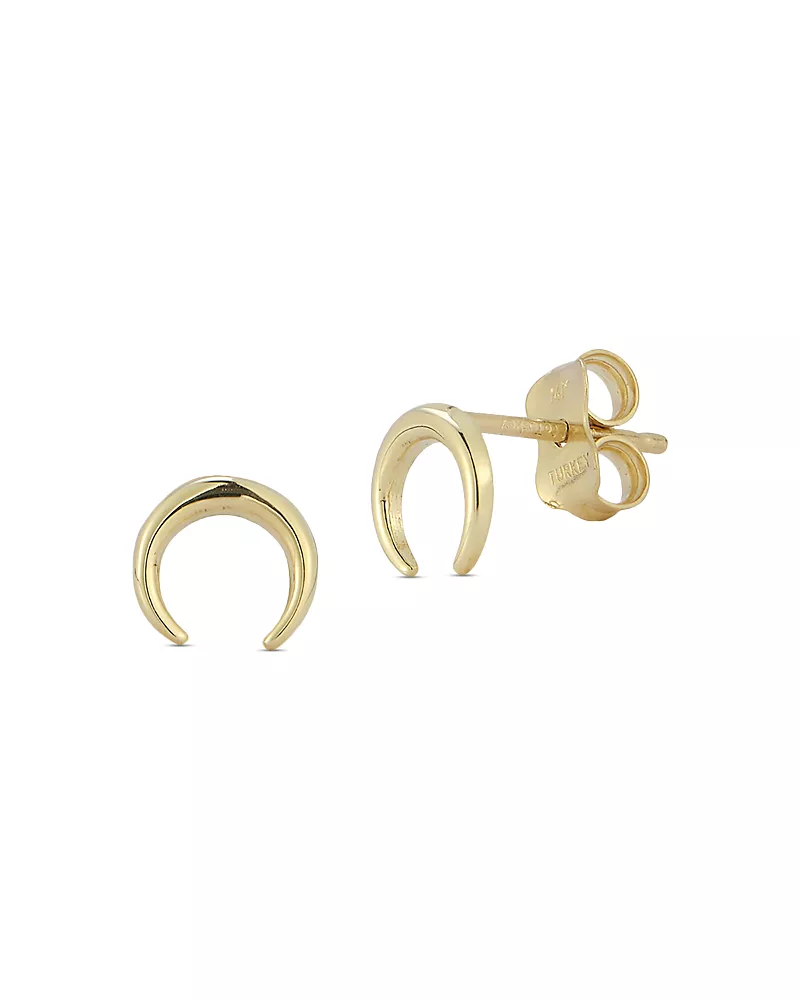 Moon & Meadow 14K Yellow Gold Horn Stud Earrings