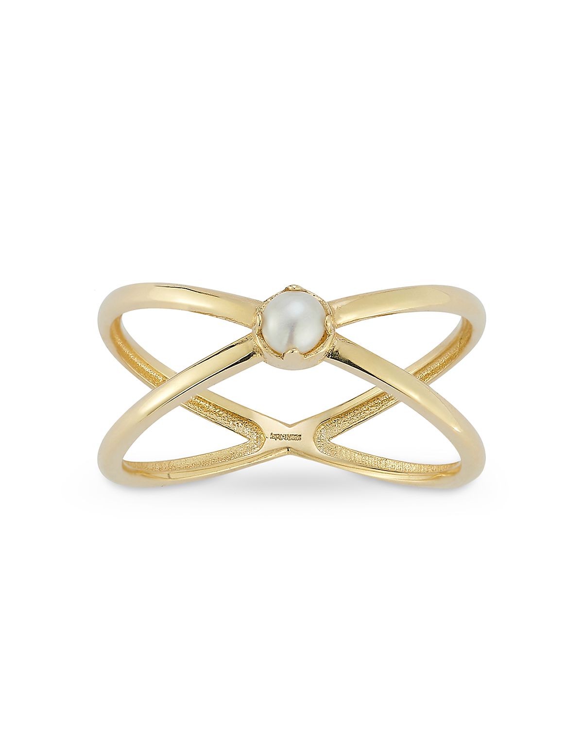 Bloomingdale's Fine Collection Cultured Pearl Crossover Ring