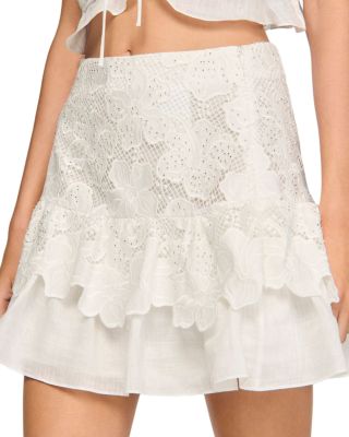 Nayla Short Guipure Lace Skirt