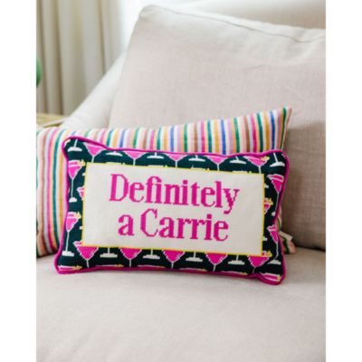 Carrie Needlepoint Pillow, 15" x 9"