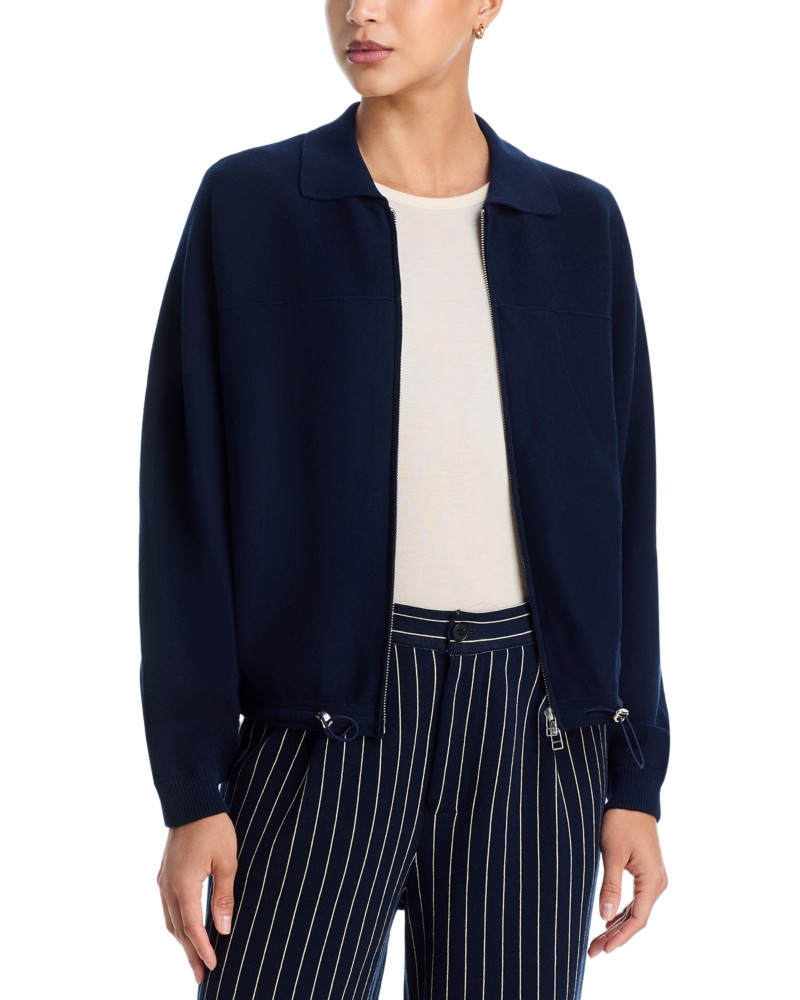 Guest In Residence Drawcord Hem Windbreaker in Navy