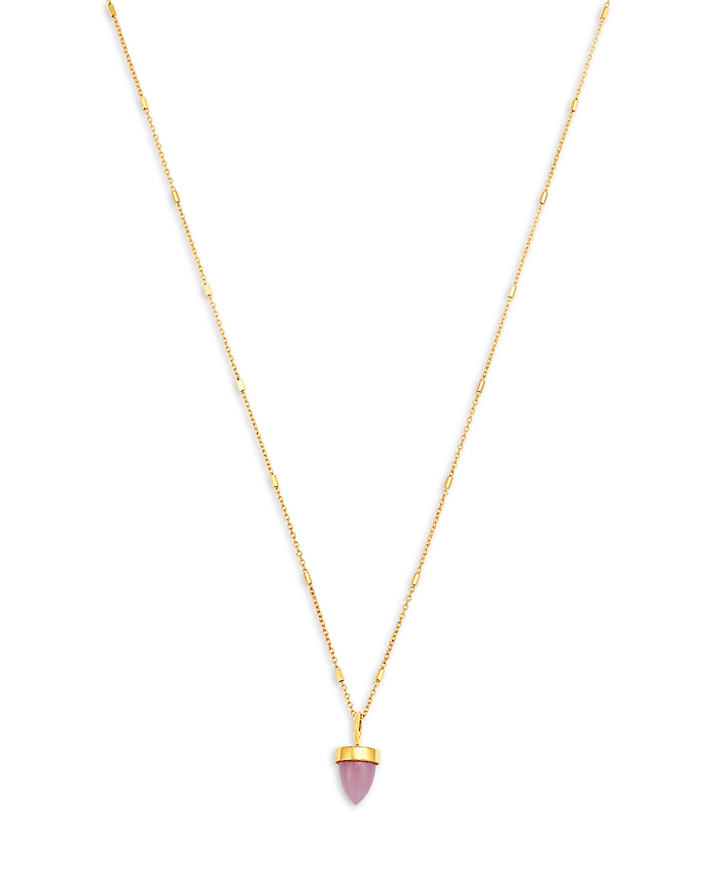 Zoe Chicco 14K Yellow Gold New Stone Age Pink Opal Bullet Pendant Necklace, 18