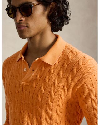 Relaxed Fit Cable Knit Cotton Sweater