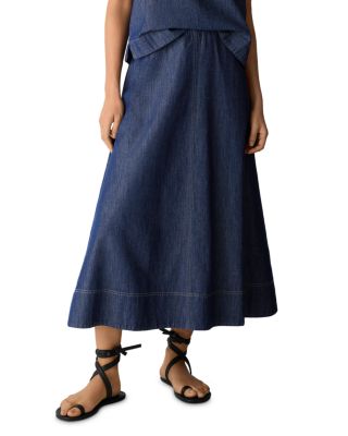 Lightweight Cotton Denim Skirt 