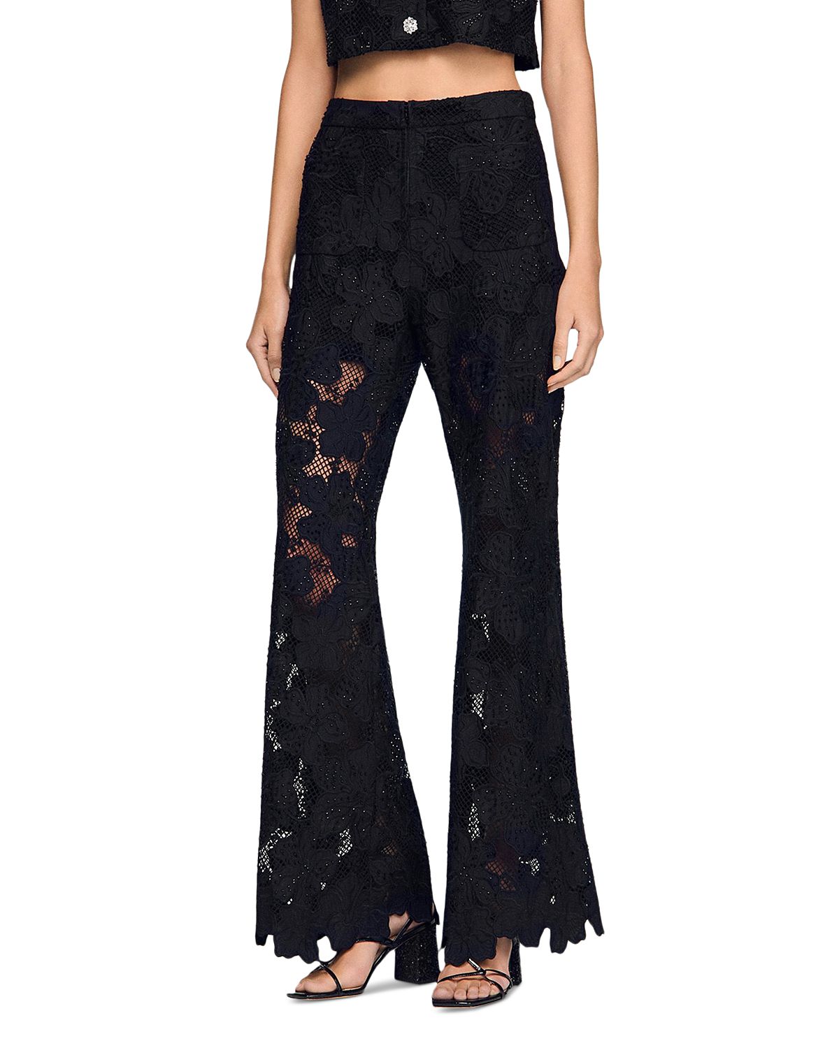 Sandro Amani Guipure Lace Trousers