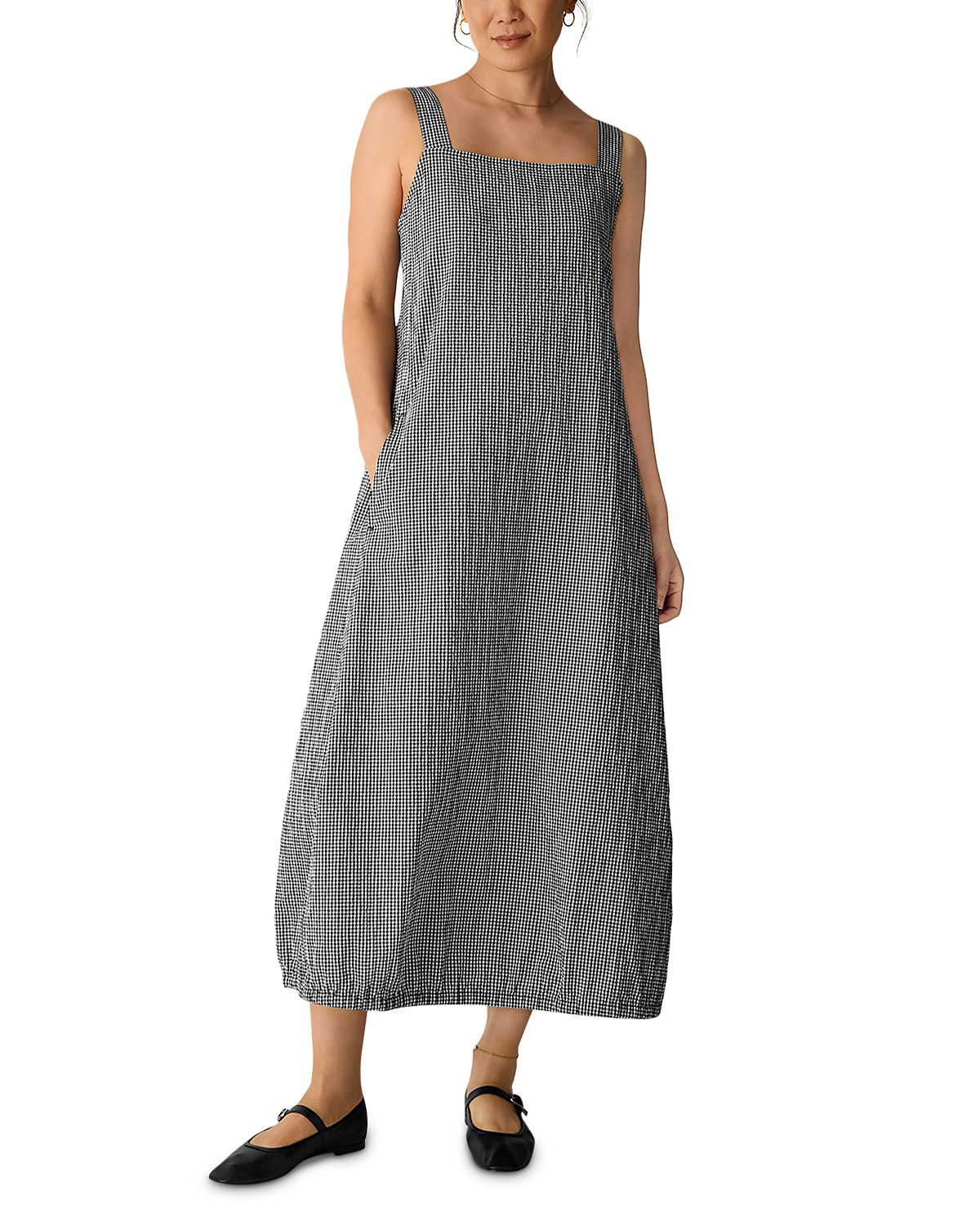 Eileen Fisher Square Neck Lantern Dress