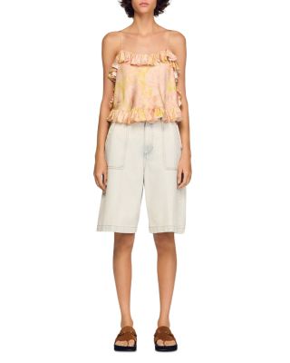 Flower Print Crop Top