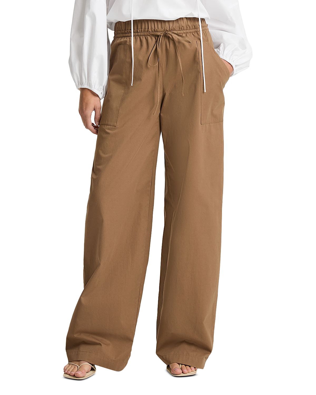 Vince Mid Rise Cotton Drawstring Pants