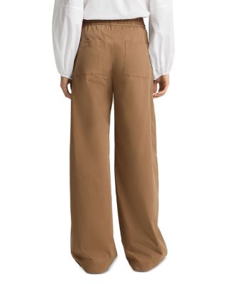 Mid Rise Cotton Drawstring Pants
