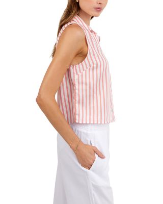 Clean Sleeveless Button Down Top