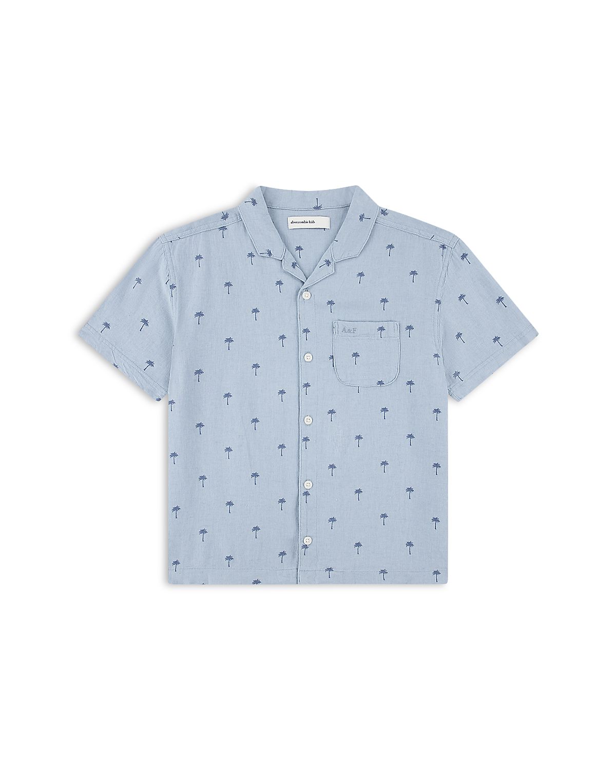 abercrombie kids Boys' Linen-Blend Camp Shirt - Big Kid