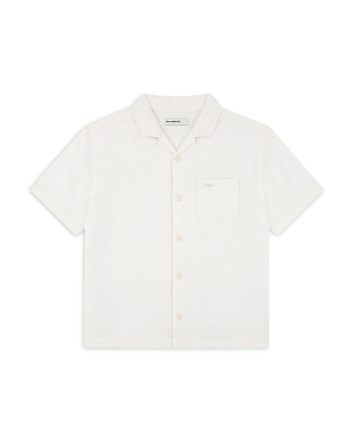 abercrombie kids Boys' Linen-Blend Camp Shirt - Big Kid