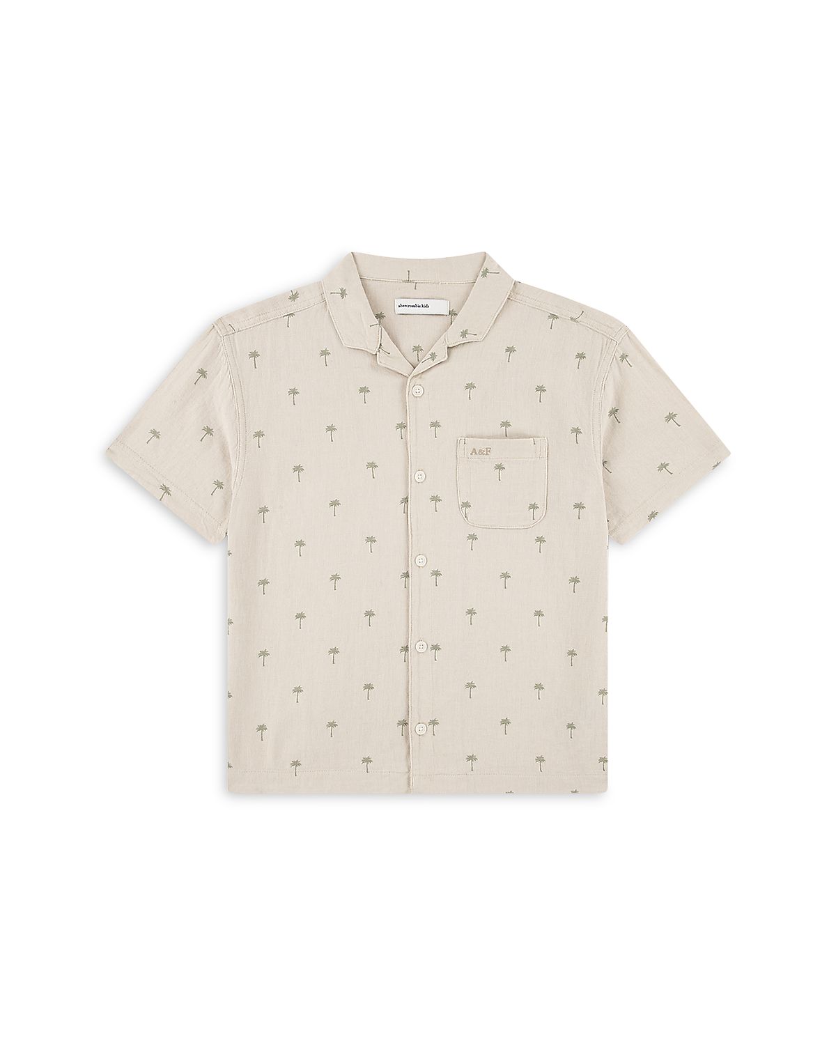 abercrombie kids Boys' Linen-Blend Camp Shirt - Big Kid