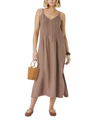 Stella Linen Pintuck Dress