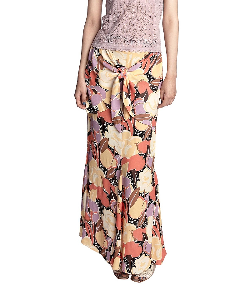 Anna Sui Desert Bloom Crepe Skirt
