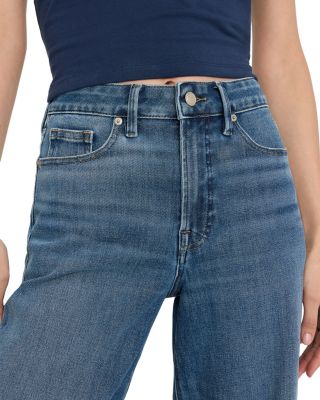 Good Waist High Rise Palazzo Ankle Jeans in Indigo1281