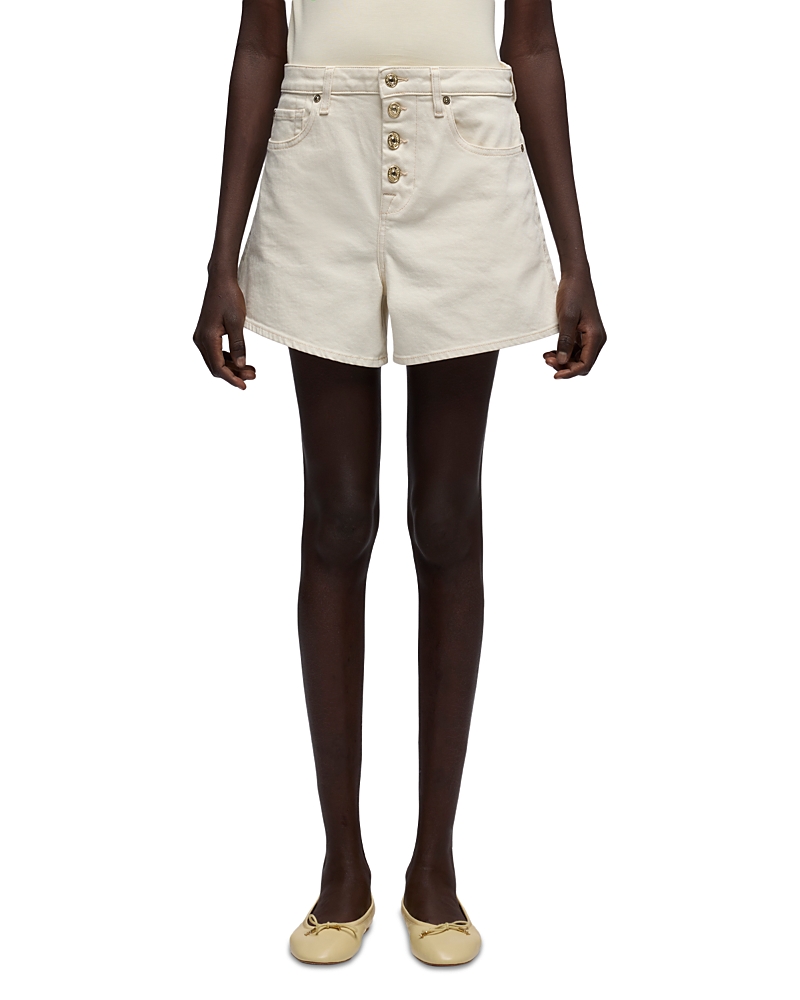 7 For All Mankind Kori Mid Rise Jean Shorts in Moondust