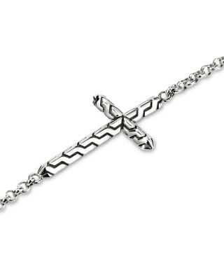 Sterling Silver JH Essentials Cross Chain Link Bracelet
