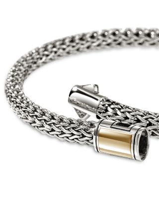 14K Yellow Gold & Sterling Silver Icon Woven Link Bracelet, 5mm