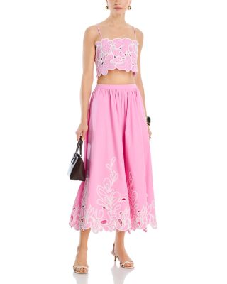 Paisley Bloom Embroidered Skirt