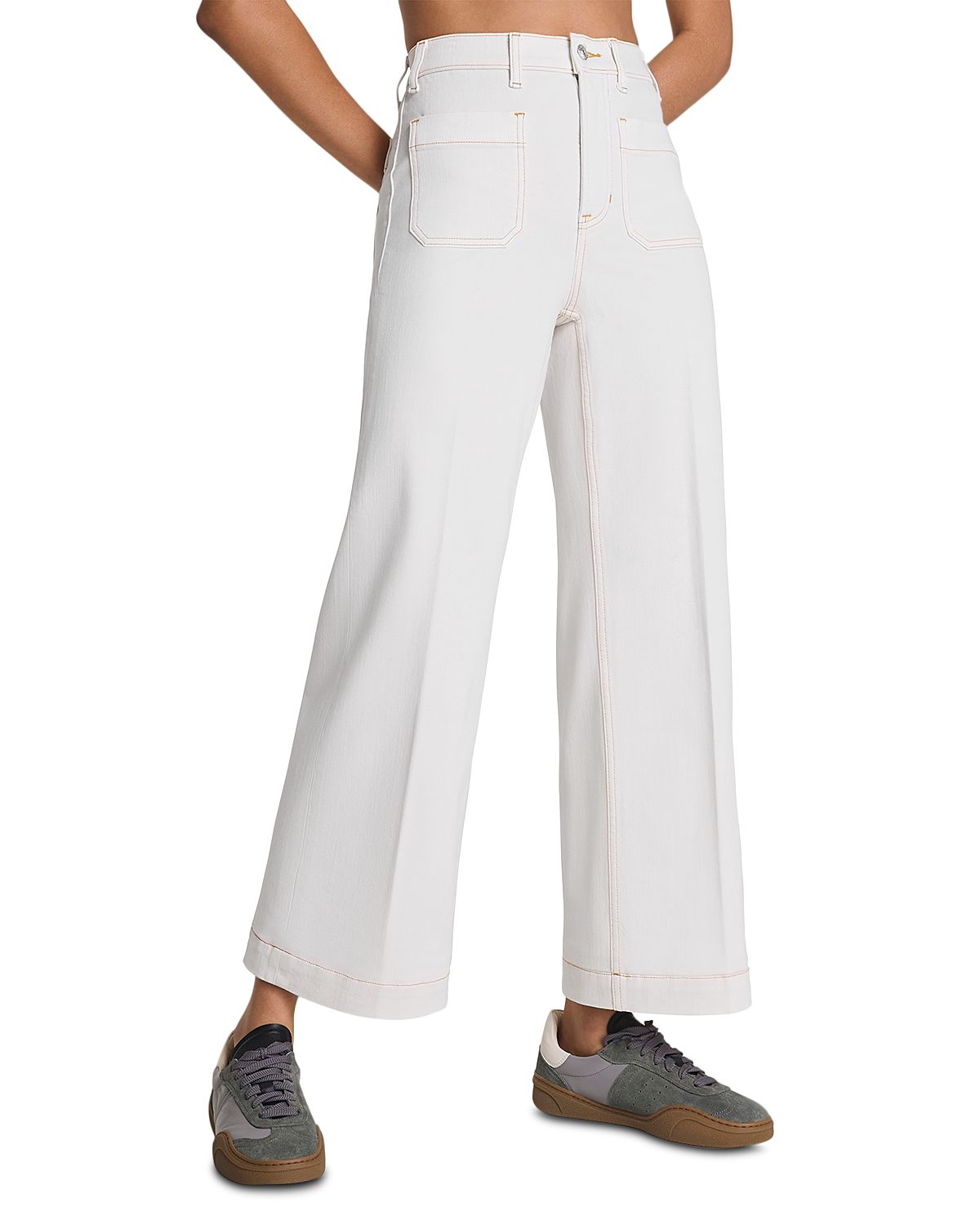 Spanx Authentic 360 High Rise Cropped Wide Jeans