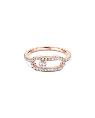 18K Rose Gold Diamond Move Uno Ring