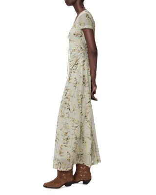 Gabby Floral Mesh Maxi Dress