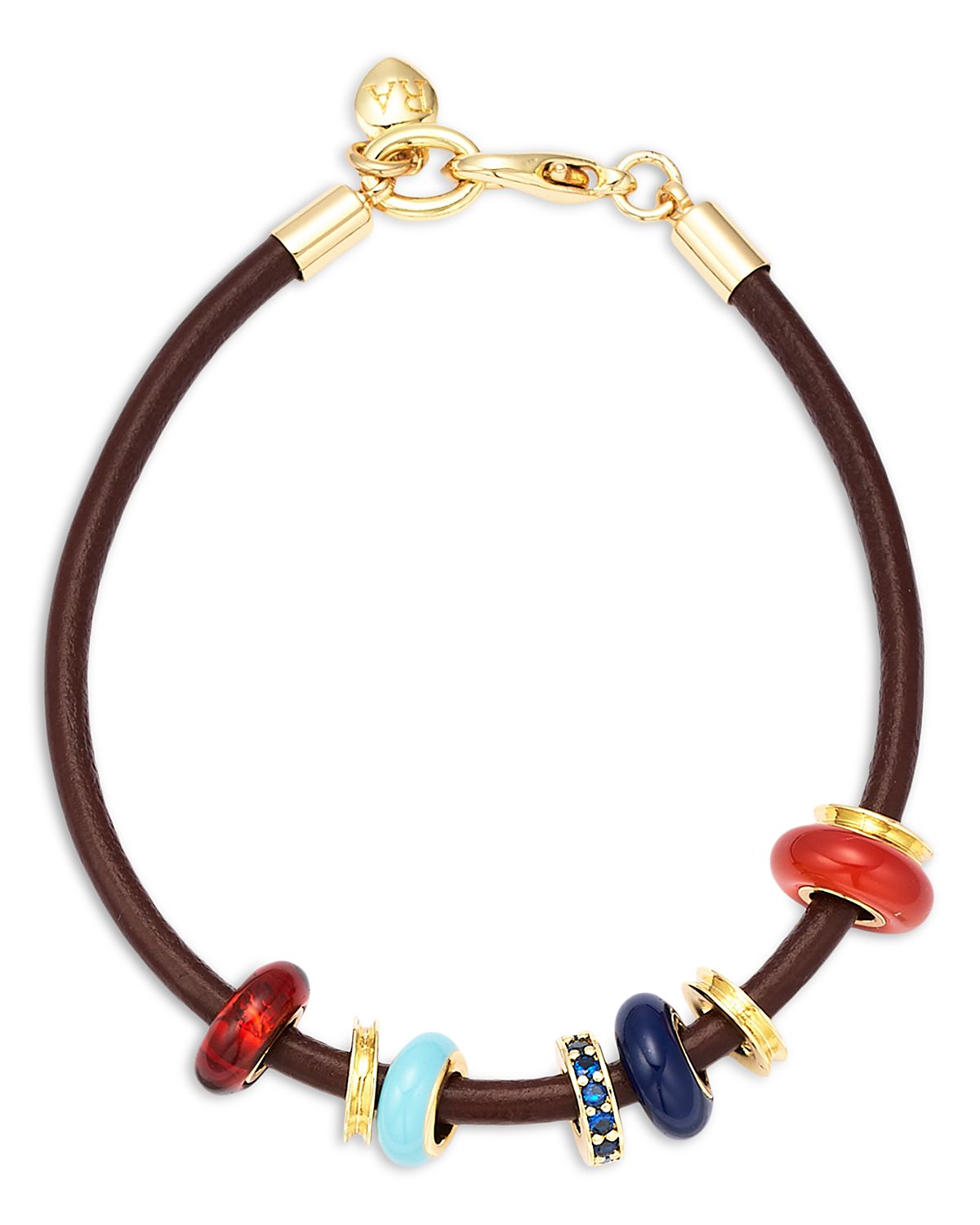 Roxanne Assoulin Leather Stone Slider Bracelet
