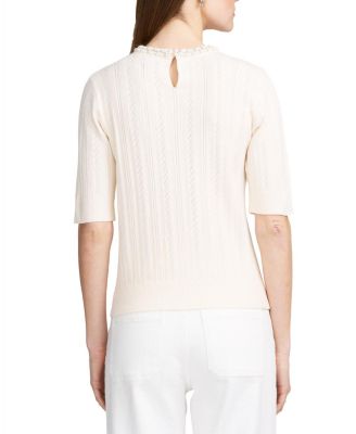  Fine Gauge Embellished Neck Top