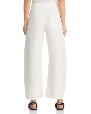 High Rise Twisted Barrel Jeans in Ivory