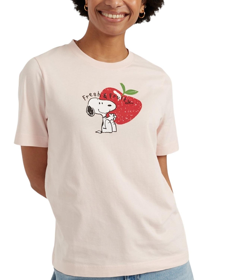 Chinti & Parker Women's Cotton Snoopy Apple T-Shirt