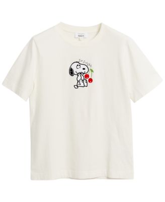  Women's Cotton Snoopy Cherry T-Shirt
