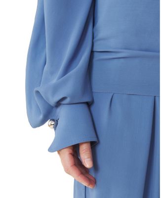 Long-Sleeved Top in Crepe De Chine