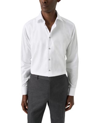 Slim Fit Grey Details Signature Twill Shirt