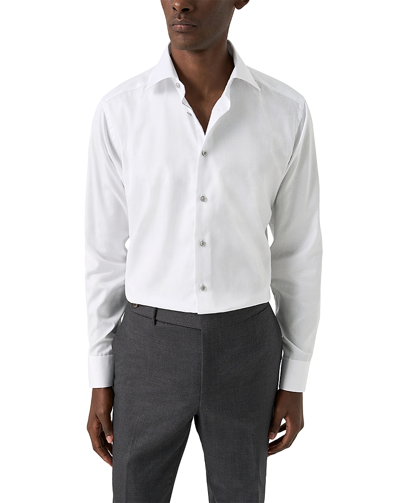 Eton Slim Fit Grey Details Signature Twill Shirt