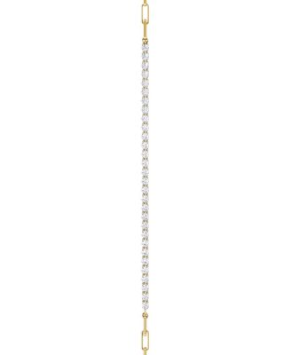  Paperclip Tennis Bracelet, Petite in 14K Gold, 1.2ctw Round Brilliant Lab Grown Diamonds