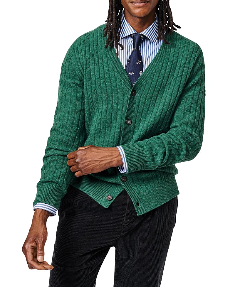 Aubin Leonard Wool Cable Sweater Cardigan