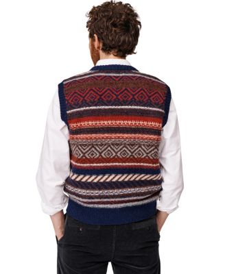 Fair Isle Slipover Wool Vest