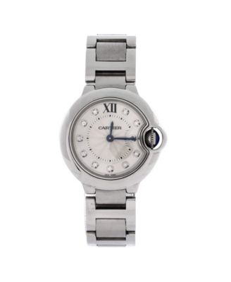  Ballon Bleu de Cartier Quartz Watch in Stainless Steel with Diamond Markers 28mm