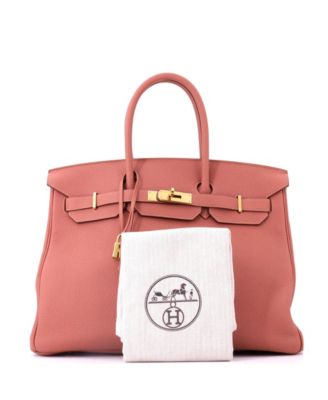 Birkin 35 Handbag Pink Togo with Gold Hardware