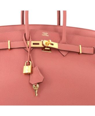 Birkin 35 Handbag Pink Togo with Gold Hardware