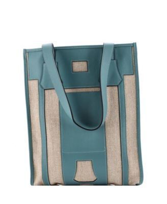 PM Petit H Bell Tote Toile and Leather