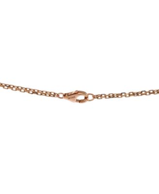  2 Diamonds Love Pendant Necklace 18K Rose Gold and Diamonds, 16.25"