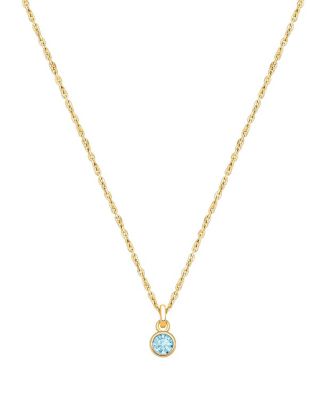 Girls' 14K Gold Birthstone Necklace - Little Kid, Big Kid