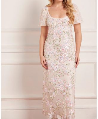 Dream Garland Puff Sleeve Ankle Gown