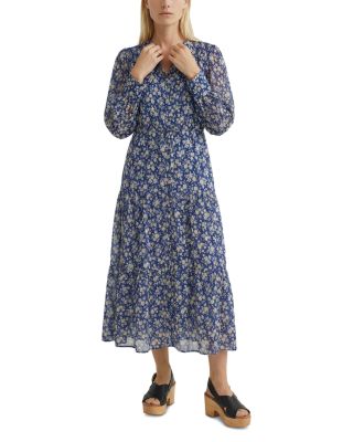 Ruvia Printed Long Sleeve Shirtdress
