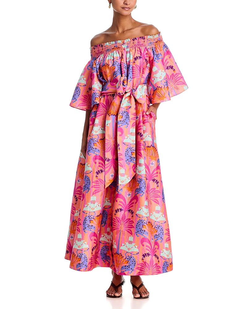 Coniglio Palm Beach Flagler Silk Maxi Dress