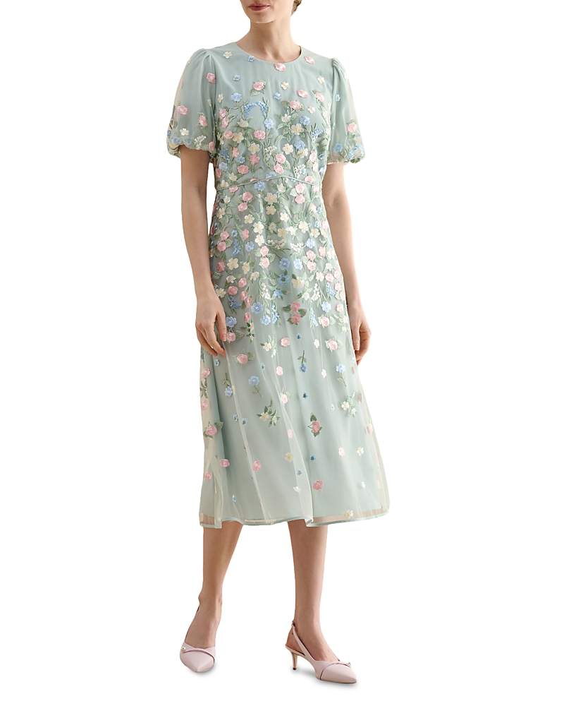 Hobbs London Petite Audra Embroidered Dress